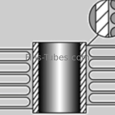 DELLOK Al 1060 Tabung Fined Extruded Untuk Kondensator Dingin Udara