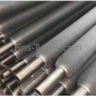 Peralatan industri pipa dissipation panas spiral logam komposit frekuensi tinggi dilas pipa sirip rumah kaca lilitan