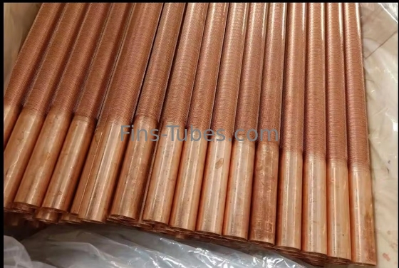 Aluminium Fin Rolling Extruded Fin Tube Dengan Smooth Edge Hydro Test 3-25mm Diameter Luar