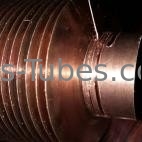 DELLOK Penukar Panas 12 FPI 2,1mm Fluted OD 50,8mm Tubu Fin Tertanam