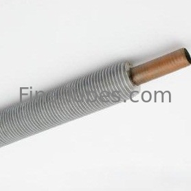 DELLOK Aluminium TP304L 0.4mm tabung sirip tertanam