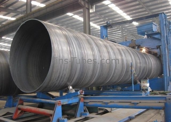 DELLOK Q235B Spiral Las Pipa Baja Karbon Hitam Diameter Besar SSAW Tabung